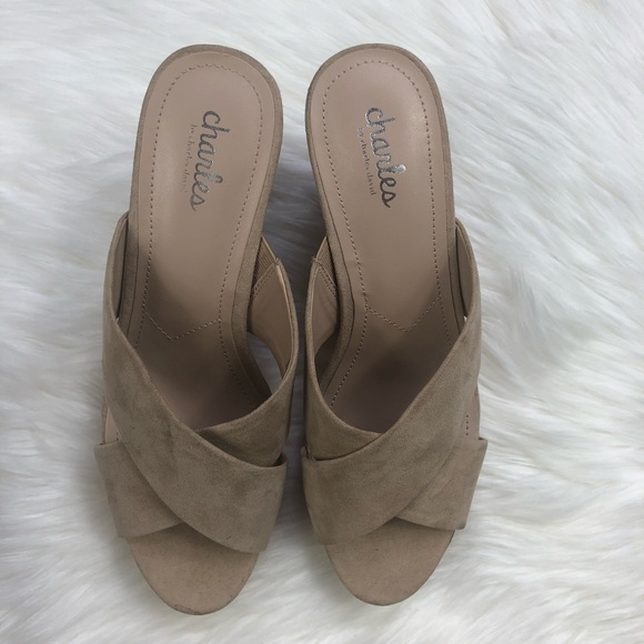 Charles David Latrice Slip On Tan Wedge - Picture 2 of 7